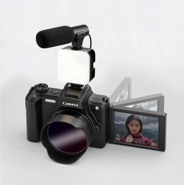 DC101 4 in 1 DSLR Vlogging Camera With Flip Screen + Vlogging Kit